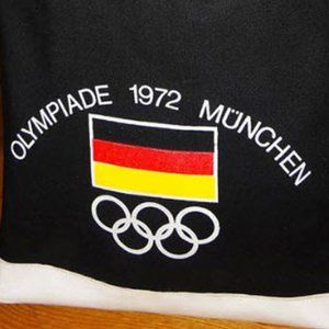1972 Super Sturdy Munich Olympics Black Canvas Travel Bag